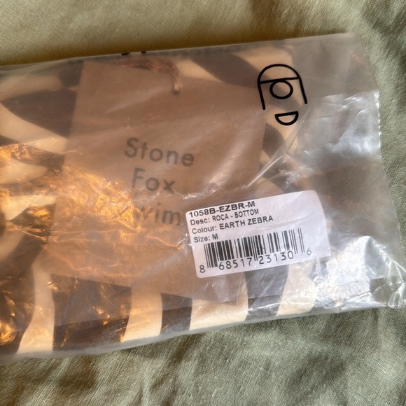 Stone Fox Swim Roca Bikini Bottom in Earth Zebra Print - Picture 10 of 11